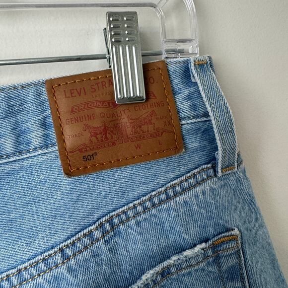 Levi's Premium 100% Cotton 501 Women's Jean High Rise Shorts Size 30 - Picture 4 of 11